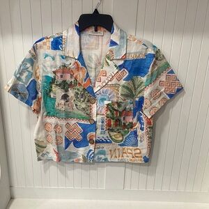 Colorful Printed Crop Top